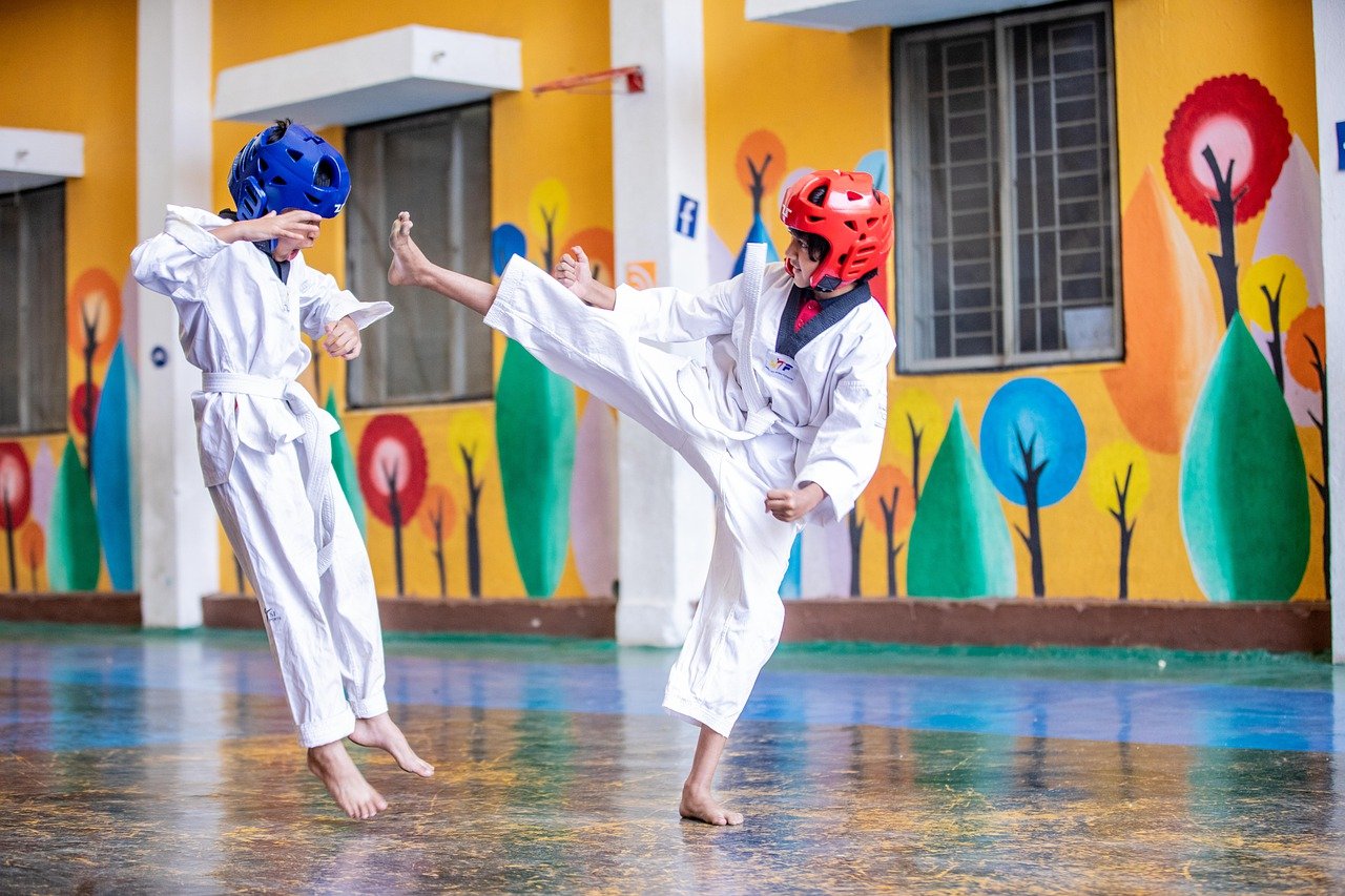 school-martial-arts-students