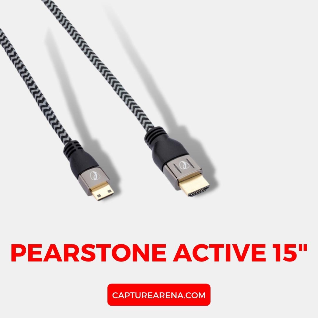 Pearstone Active Braided High-Speed Mini-HDMI to HDMI Cable with Ethernet (15')