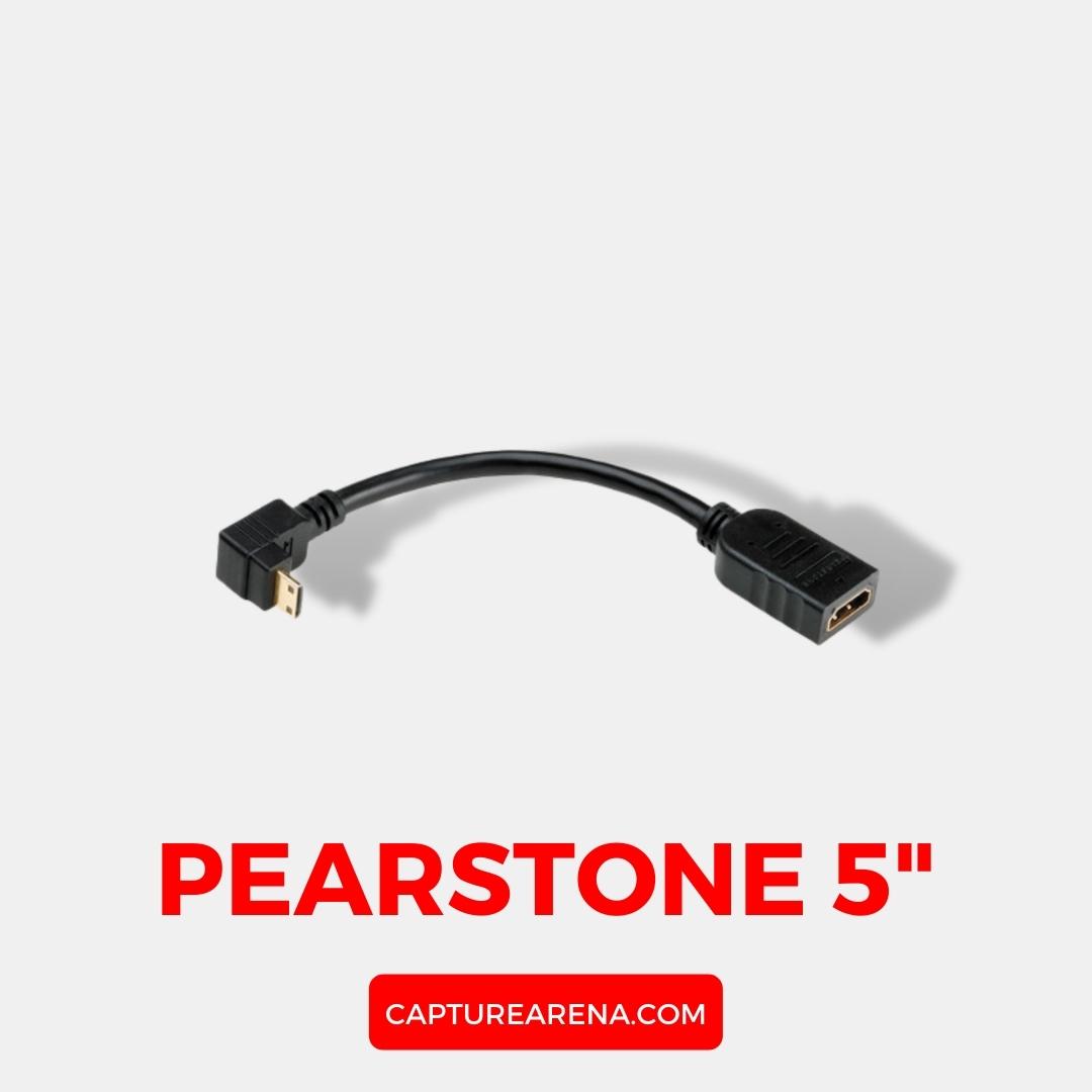 Pearstone Right-Angle Mini-HDMI Male to HDMI Female Adapter Cable