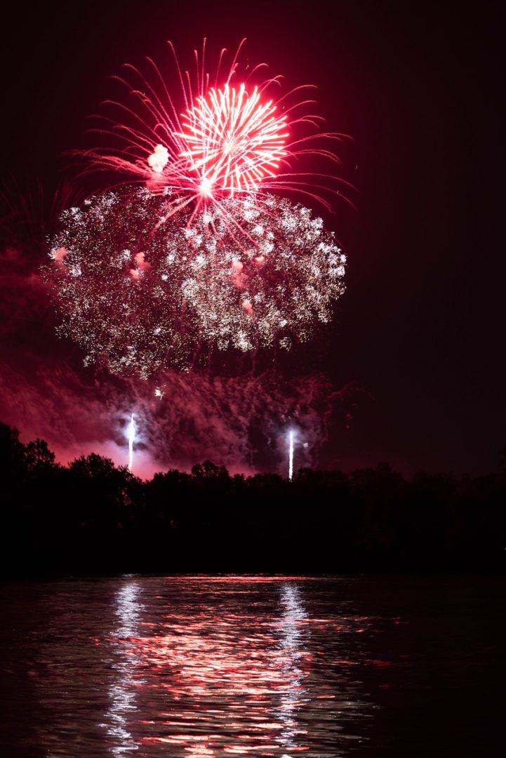 Fireworks Nature Water lake