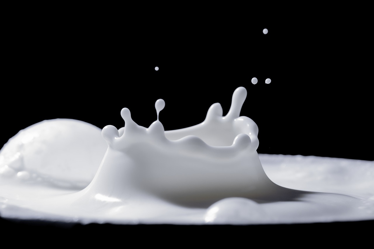 Milk Splash Drops Food Liquid