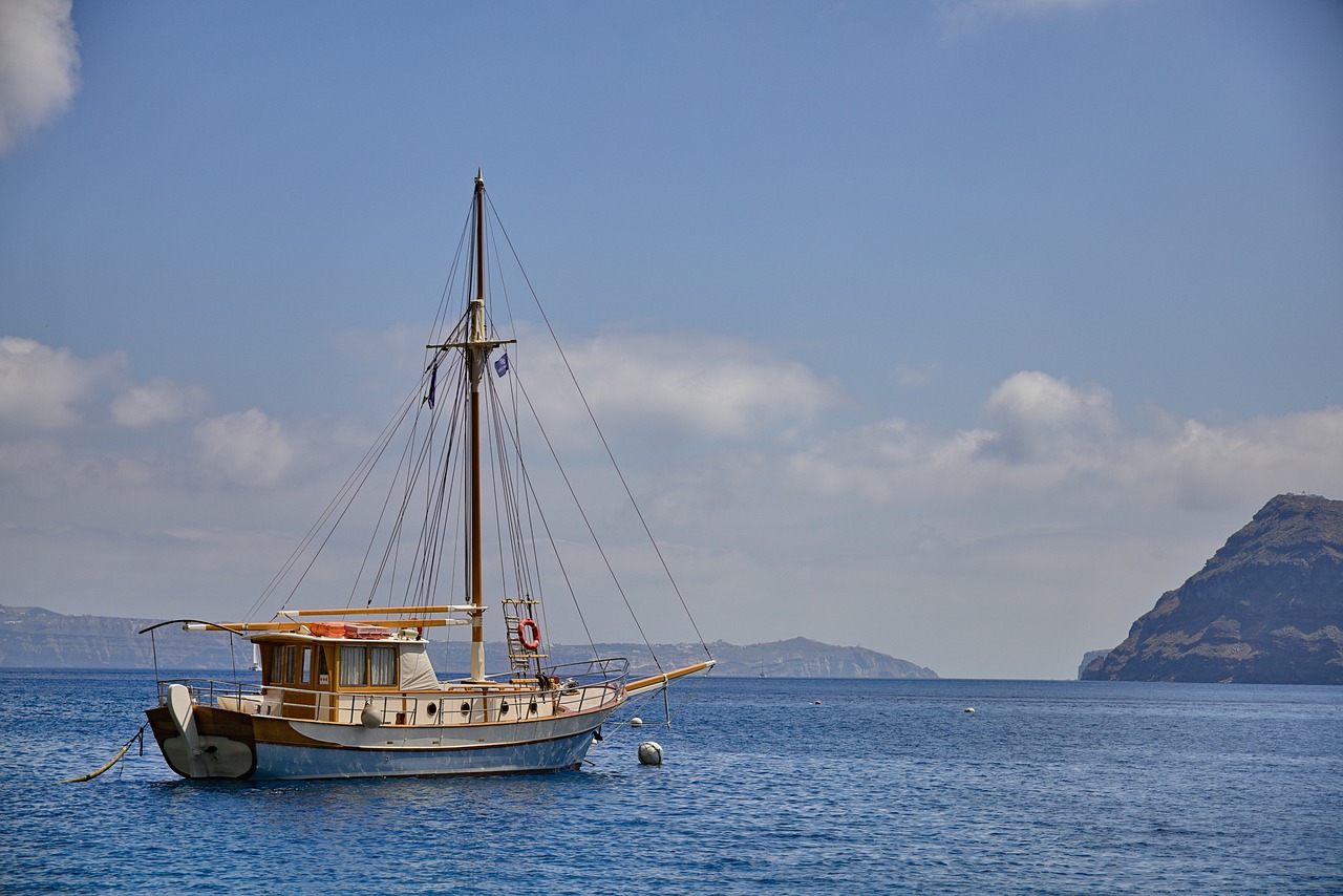 Sailbot Santorini Caldera Summer